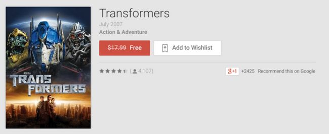 Fotografía - [Alerta Trato] de EE.UU. Play Store Los usuarios pueden obtener la película Transformers de forma gratuita hoy, Otras películas gratis en otros países
